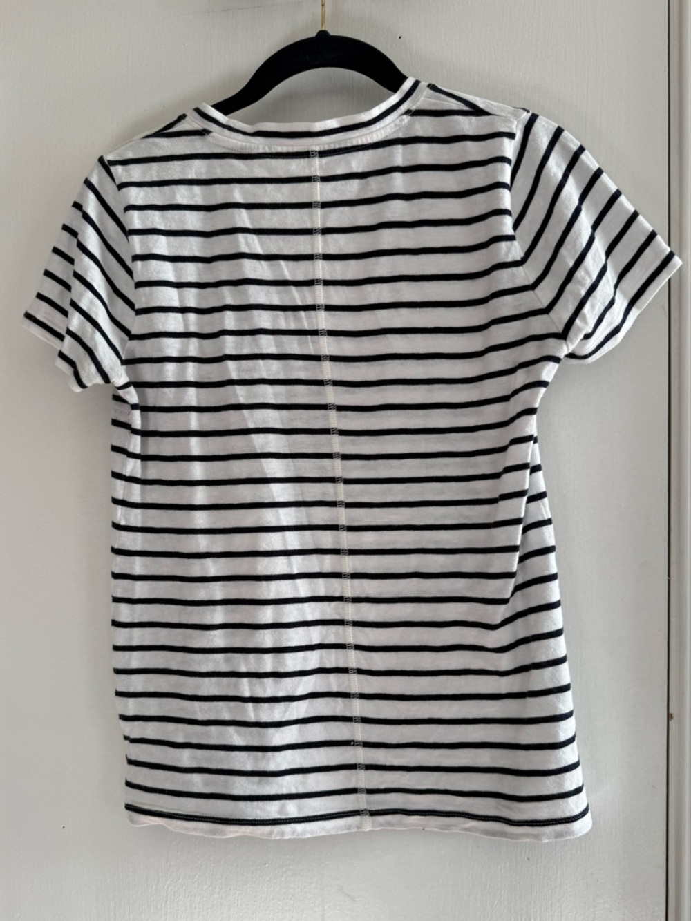 J. Crew Navy and White Striped Girlfriend Tee Size XS - Picture 2 of 4